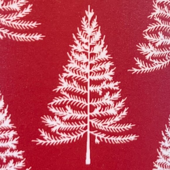 DesignPac Red with White Christmas Holiday Pine Trees Oversized Ceramic Mug - Picture 11 of 11